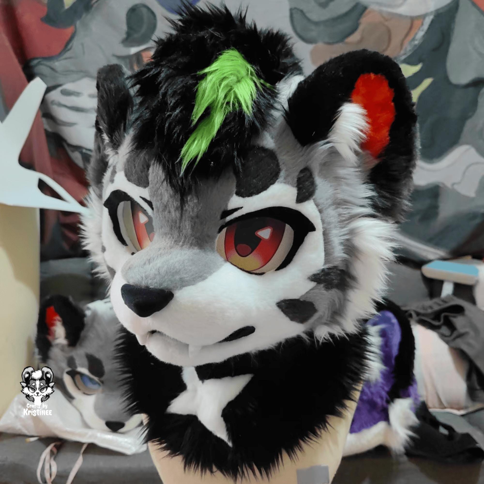 Pre-made Fursuit Head, Shipped Direct,assassin
