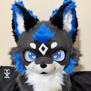 Blueflame Cat Fursuit Head, Custom Kenomo Cosplay Fursuit, Fursuit Accessories ,Fantasy Creature, Christmas Furry Gifts