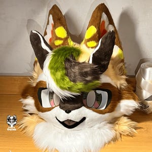 Mischievous Naughty Dragon Fursuit Head, Custom Kenomo Cosplay Fursuit, Fursuit Accessories ,Fantasy Creature, Christmas Furry Gifts
