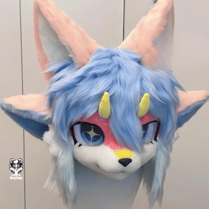 Super Dreamer Dragon Fursuit Head, Custom Kenomo Cosplay Fursuit, Fursuit Accessories ,Fantasy Creature, Christmas Furry Gifts