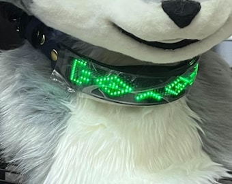 Fursuit Head RGB Collar, Fursuit Head Accessories, Cheap Kemono Beasties, Furry RGB Decorative, Fursuit Light Choker Kit