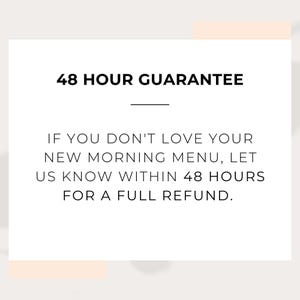 48-hour guarantee for Montessori learner morning menu. If you're not satisfied with your morning menu activities, contact us within 48 hours for a full refund. Risk-free homeschooling and classroom resource for Pre K and kindergarten.