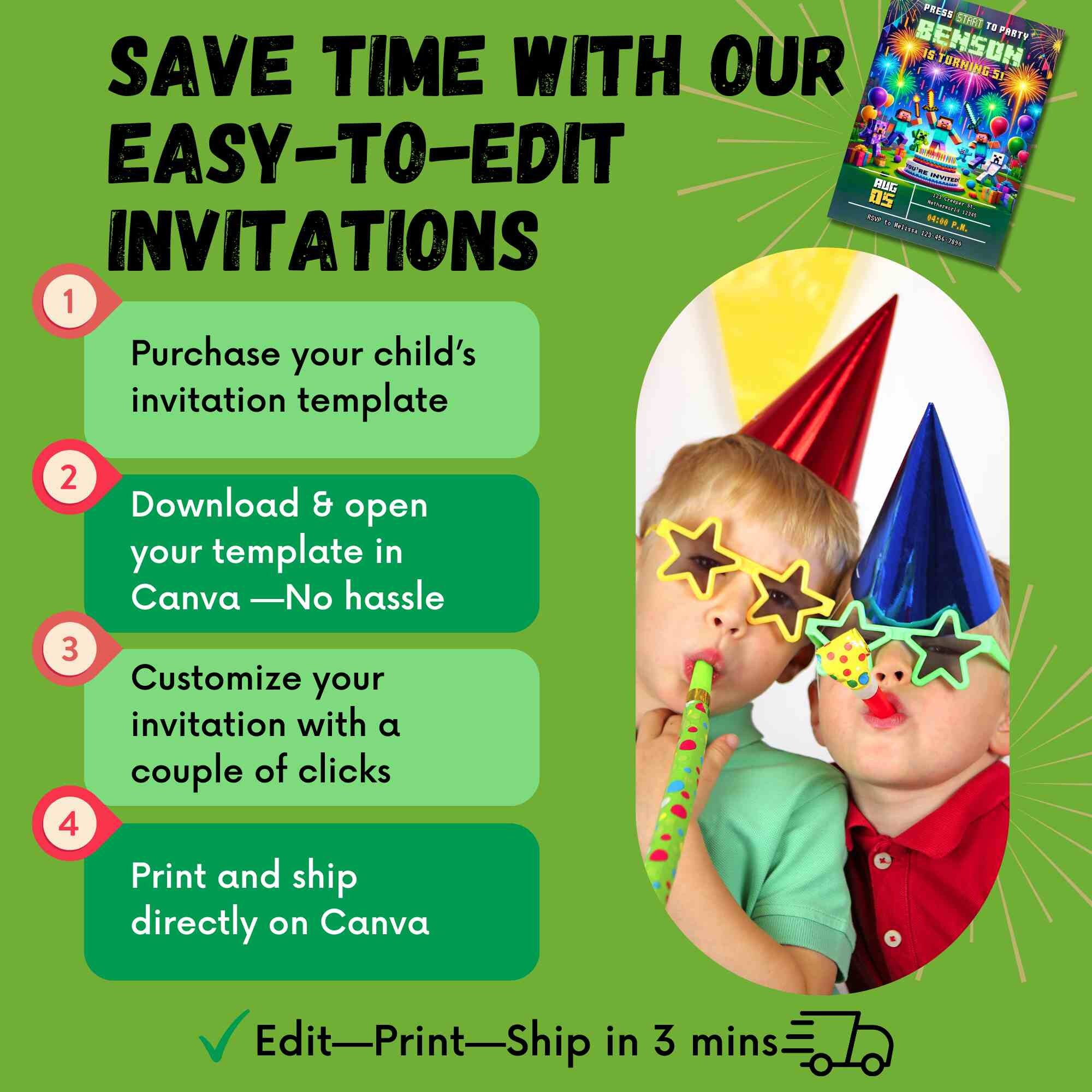 Editable Gamer Invite + Bonuses