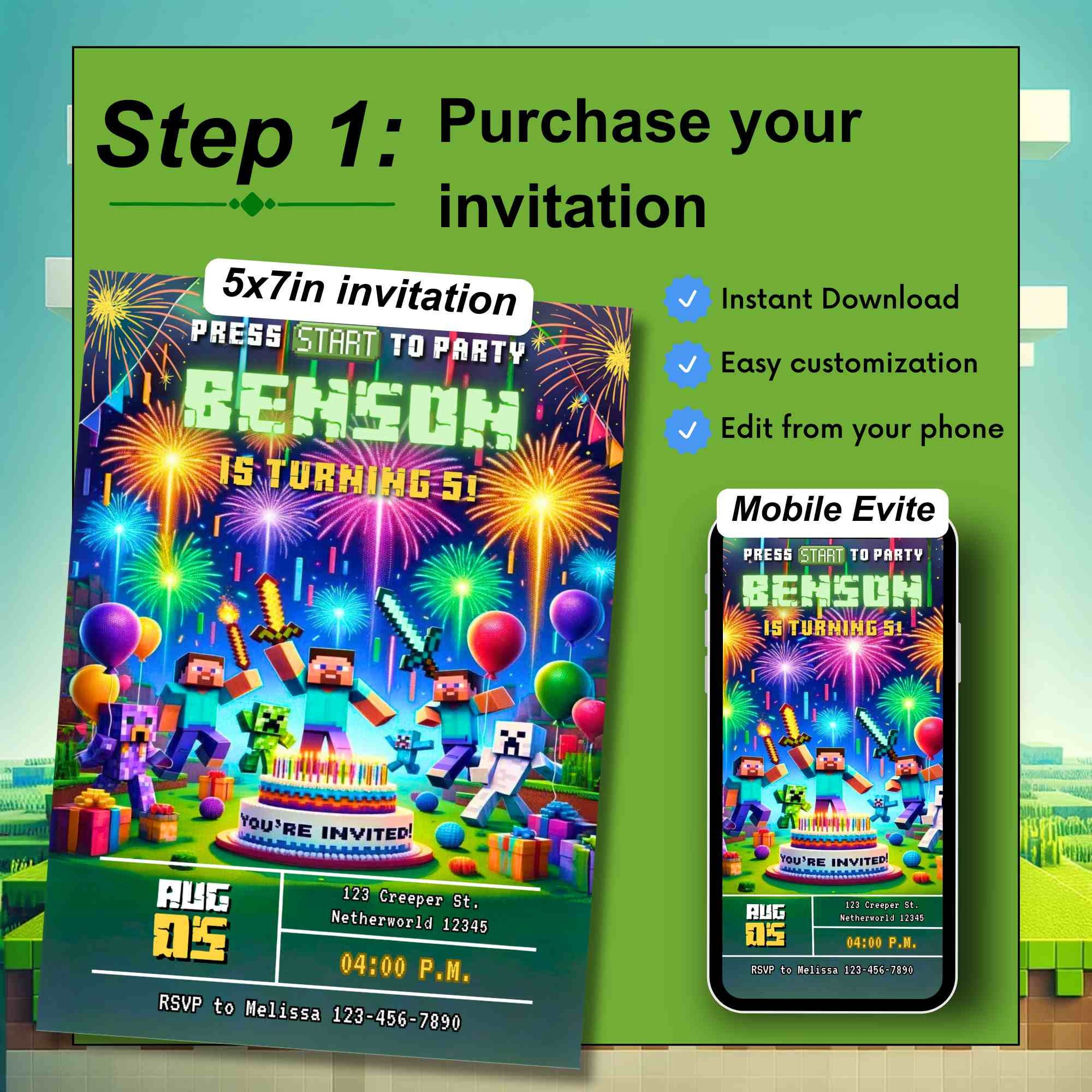 Editable Gamer Invite + Bonuses