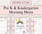 Montessori Learner Morning Menu, Pre K Homeschoolers MorningMenu, Kindergarten Homeschool Resource, Pre-K Printable Letter Tracers Worksheet