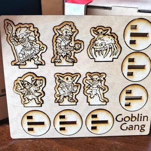 Anime-Style Goblin Gang Miniature Set | Dungeons and Dragons | Pathfinder | TTRPG | Laser-Cut Minis | DnD Accessories | RPG Gift