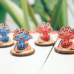 Imp Squad | Set of 4 Miniature Imps | Dungeons and Dragons | Pathfinder | TTRPG | Laser-Cut Minis | DnD Accessories | RPG Gift