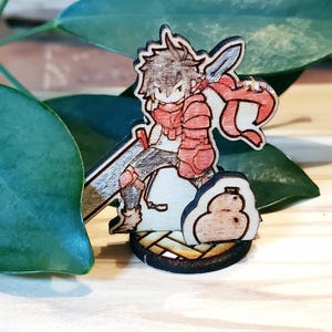 Anime-Style Male Human Fighter 'A' Miniature | Dungeons and Dragons | Pathfinder | TTRPG | Laser-Cut Mini | DnD Accessories | RPG Gift