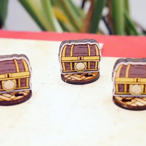 Chests of Fortune | 3 Miniature Treasure Chests | Magnetic Opening | Dungeons and Dragons | Pathfinder | TTRPG | DnD Accessories | RPG Gift