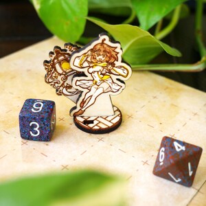 Anime-Style Healer with Healing Lantern | Dungeons and Dragons | Pathfinder | TTRPG | Laser-Cut Mini | DnD Accessories | RPG Gift