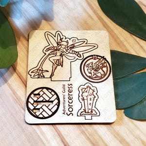 Anime-Style Female Fairy Sorceress Miniature | Dungeons and Dragons | Pathfinder | TTRPG | Laser-Cut Mini | DnD Accessories | RPG Gift