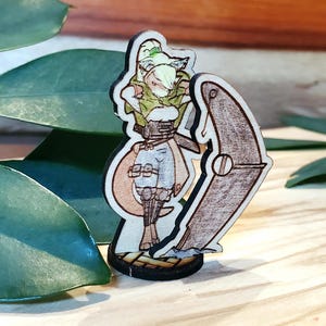 Anime-Style Female Kangaroo Ranger Miniature | Dungeons and Dragons | Pathfinder | TTRPG | Laser-Cut Mini | DnD Accessories | RPG Gift