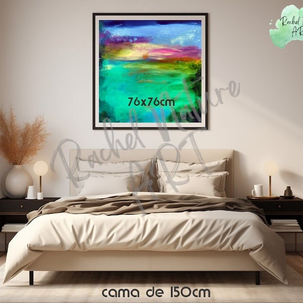 Pintura de arte. Cuadro de paisaje marino para imprimir. Pintura artística imprimible con descarga inmediata. Archivos de alta calidad.