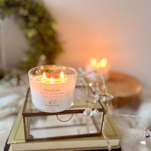 Natural soy scented candle / Handmade candle / Scented candle with dried flowers or spices / Vegan candle / Aromatherapy candle