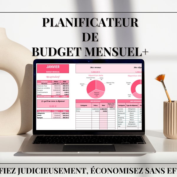 Budget Planner - Rose (français)