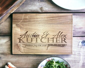 Personalized couples cutting board, anniversary gift, wedding gift