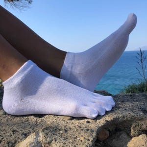 Calcetines tobilleros para hombre (blanco/negro)