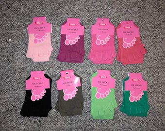 Women's Cotton Toe Socks | Five Finger Breathable Foot Health | Single Pair