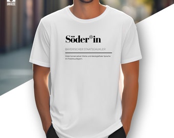 Söder*in T-shirt as a statement on the gender ban by Bavarian Prime Minister Markus Söder