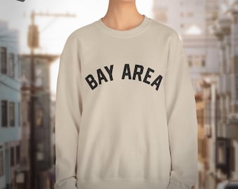Bay Area Crewneck Sweatshirt, Bold Vintage Font