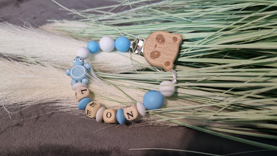 Personalized Pacifier Chains Perfect as a Gift for Boy or Girl Several Colors to Choose From