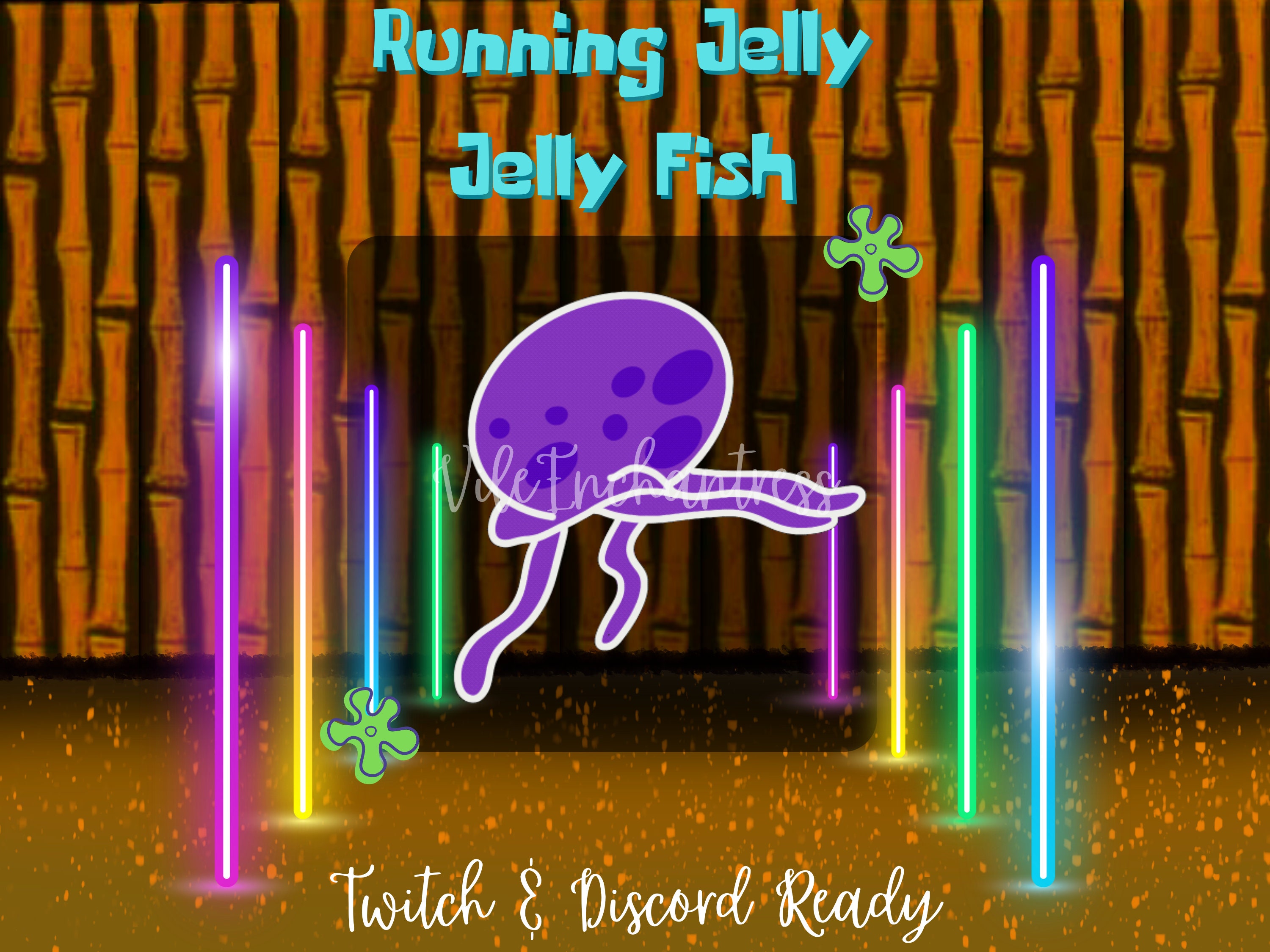 Running Jelly Fish Animated Emote Etsy