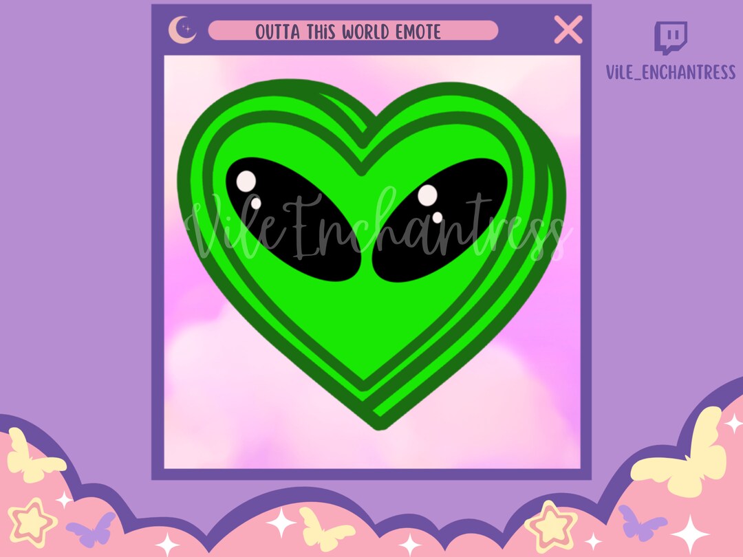 Alien Heart Emote Etsy