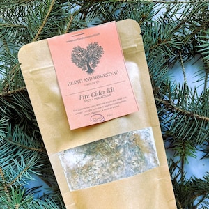 Organic Fire Cider Kit | DIY | make your own | organic | Mother&#39;s Day  |  quart | DIY apothecary kit | gift for mom | gift for her