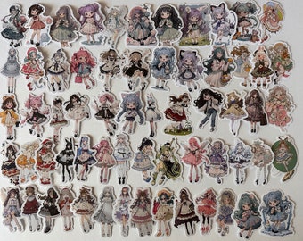 Anime girls waterproof stickers