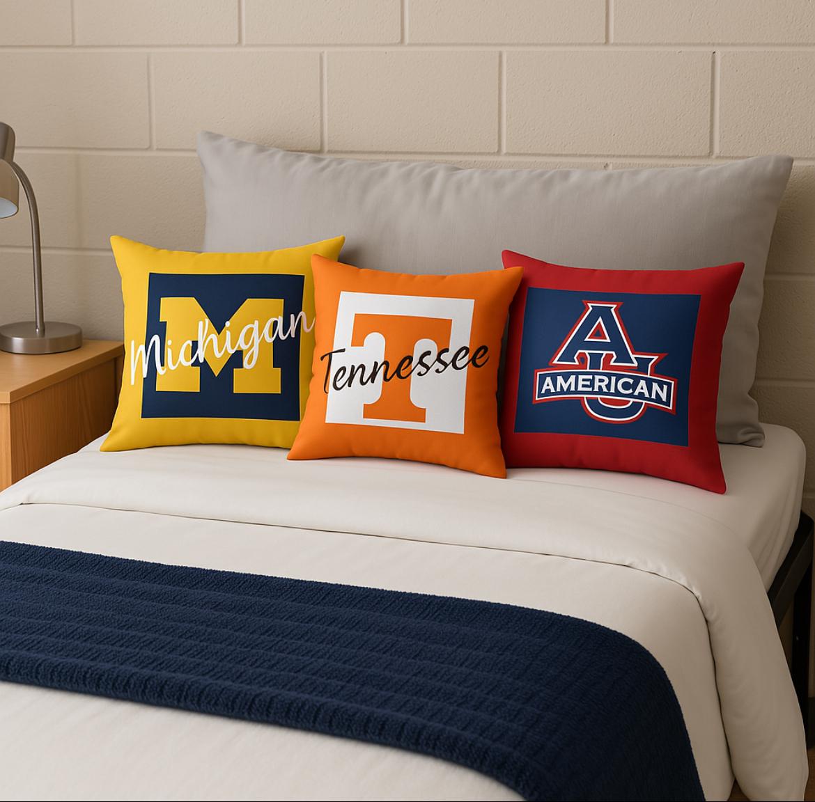 Almohada universitaria personalizada (¡almohada incluida!)