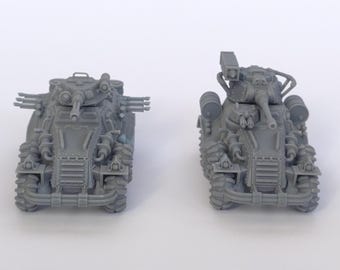 Conjunto de vehículo militar APC de resina, Bulldog y Cocodrilo, sin ensamblar