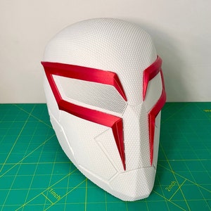 Spider-Man 2099 Cosplay Mask Helmet: 3D Printed Prop with Magnets
