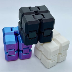 Cubo antiestrés infinito impreso en 3D: juguete de escritorio PLA
