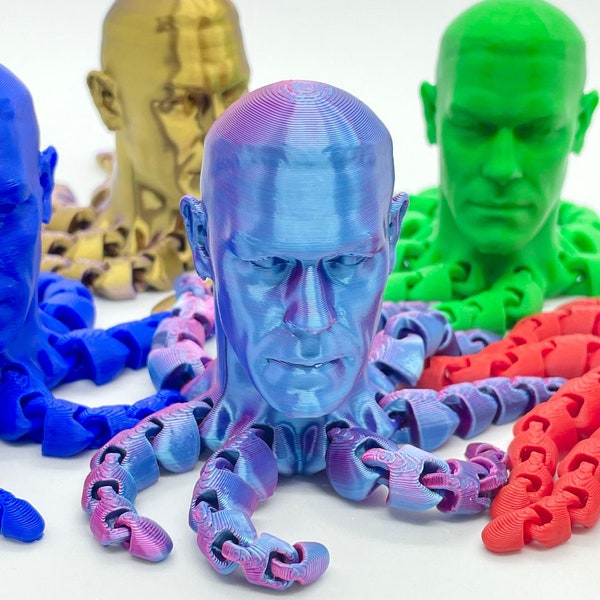 John Cenapus Fidget Toy Geschenk, artikulierter John Cena Oktopus, 3D-gedruckte Geschenke, flexibles Fidget Spielzeug, Büro-Schreibtisch-Spielzeug