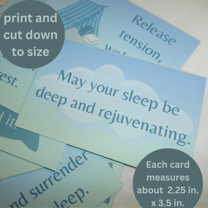 Sleep Affirmation Cards, Positive Night Time Relaxation - Etsy