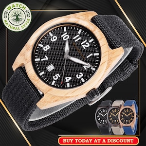 Men’s Wooden  Watch, Eco-Friendly Gift, limited Edition Natural Wood Watch, personalized gift for him, Birthday Gift For Him, grandpa gift.