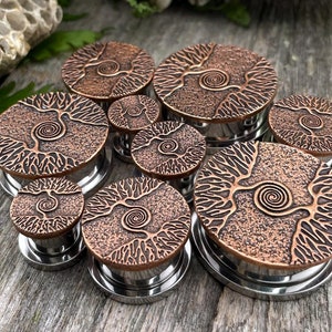 Copper ear gauges cheap