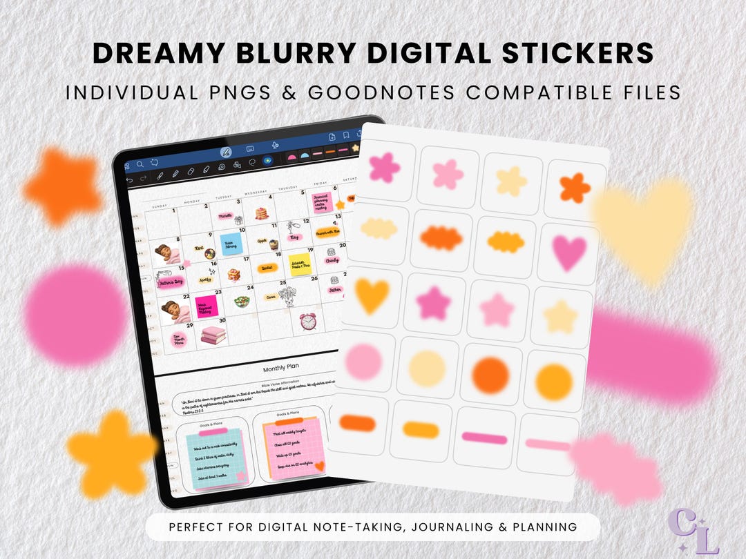 Y2k Notes Dreamy Y2K Digital Stickers Goodnotes Bundle | Cute Aura Sticker Pack ...