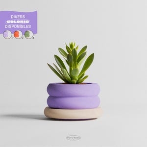 Bénédicte | Cache-pot modulable en PLA végétal recyclé | Made in France, Toulouse | Décoration éthique & colorée | Pot de fleurs d'intérieur