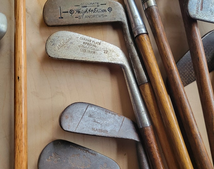 Vintage Hickory Golf Clubs Etsy