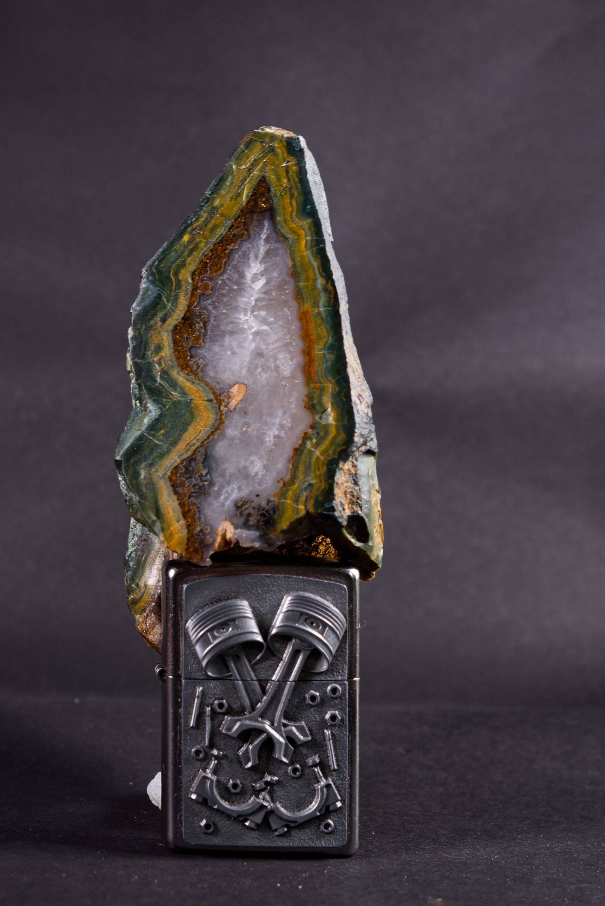 【コレクターズアイテム】アゲート アメジストアゲート アゲートインアメジスト 水晶 天然石 ペンダント