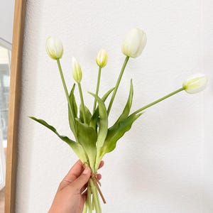 Real Touch Tulip Flower Stem, Realistic Pink Tulip, DIY Floral, Spring Flower, High Quality Spring Tulips, Easter Tulips, Faux Flowers image 9