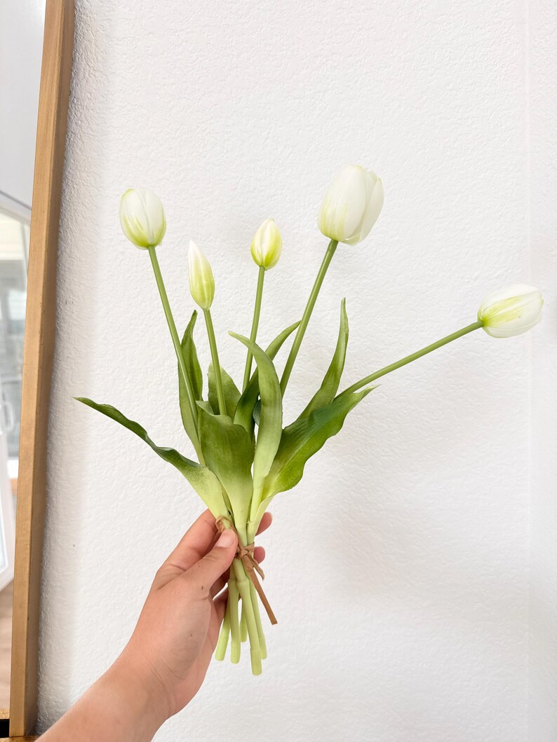 Real Touch Tulip Flower Stem, Realistic Pink Tulip, DIY Floral, Spring Flower, High Quality Spring Tulips, Easter Tulips, Faux Flowers image 9
