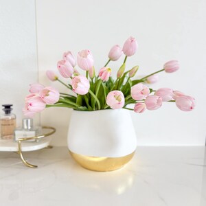 Real Touch Tulip Flower Stem, Realistic Pink Tulip, DIY Floral, Spring Flower, High Quality Spring Tulips, Easter Tulips, Faux Flowers Pink