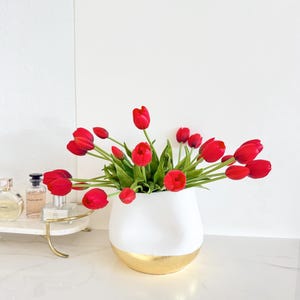 Real Touch Tulip Flower Stem, Realistic Pink Tulip, DIY Floral, Spring Flower, High Quality Spring Tulips, Easter Tulips, Faux Flowers Red