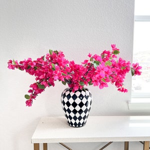 Artificial Fuchsia Pink Bougainvillea Stem, (Pack of 3 Stems), Faux Pink Bougainvillea Stem, Spring Flowers, DIY Flowers