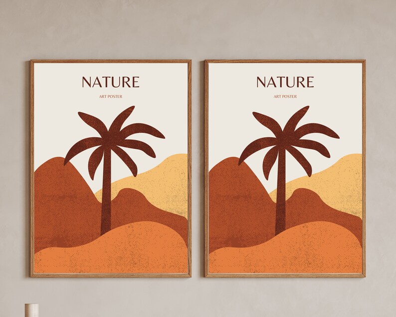 Boho Landscape Abstract Wall Art Prints Nordic Wall Decor Posters