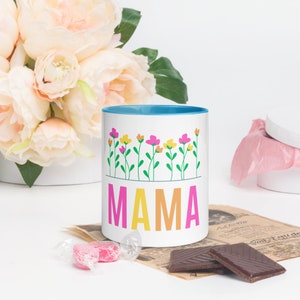 Caneca Mama Spring Flowers - Xícara de café floral - Perfeita para presente de Dia das Mães e uso diário&quot;