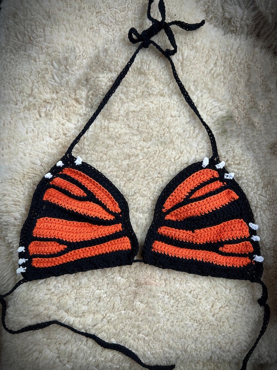 Butterfly Crochet Bikini Top Pattern PDF | Full Coverage Summer Swimwear | Intermediate | S-XXL Size Inclusive | English Spanish