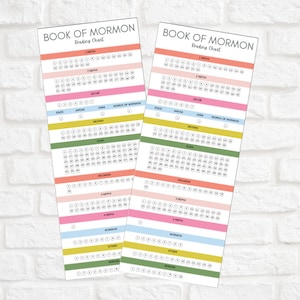 Book of Mormon Reading Chart Bookmark